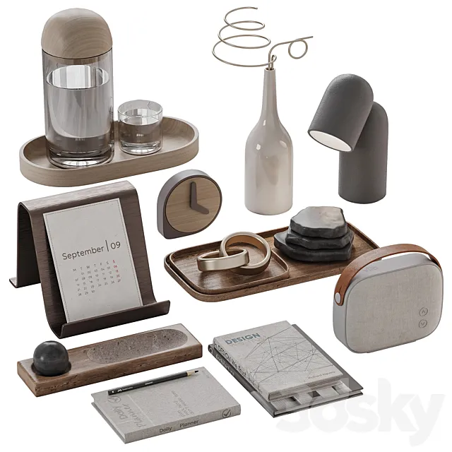 90 Decorative Coffee Table Set 3DS Max Model