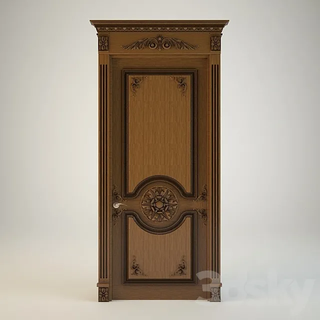 900h2300 door with carvings 3ds Max