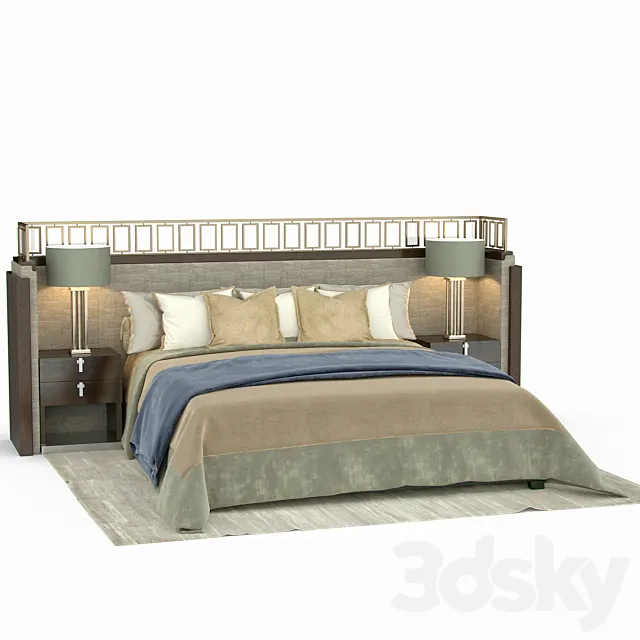 A bed in a modern style _ Bed 3DSMax File