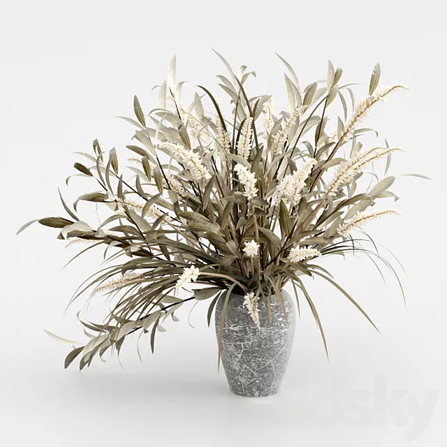 A bouquet of dried flowers. 3ds Max