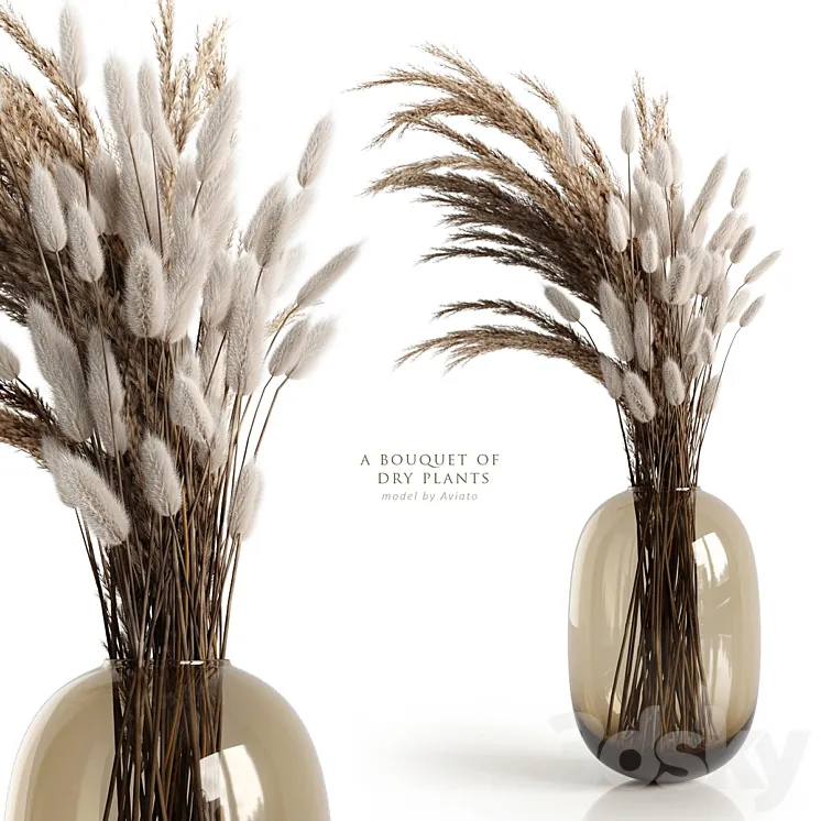 A bouquet of dry plants 3DS Max Model