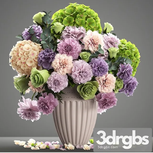 A bouquet of flowers 63. spring flowers vase decor hydrangea peony eucalyptus carnation rose