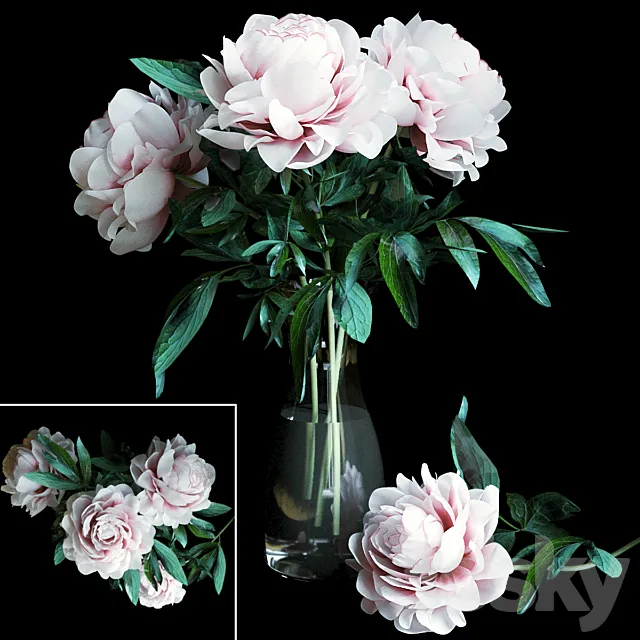 A bouquet of flowers in a vase 16 3DSMax File