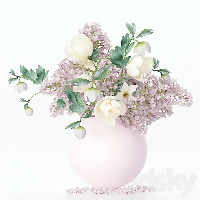 A bouquet of flowers in a vase 31 3DS Max Model