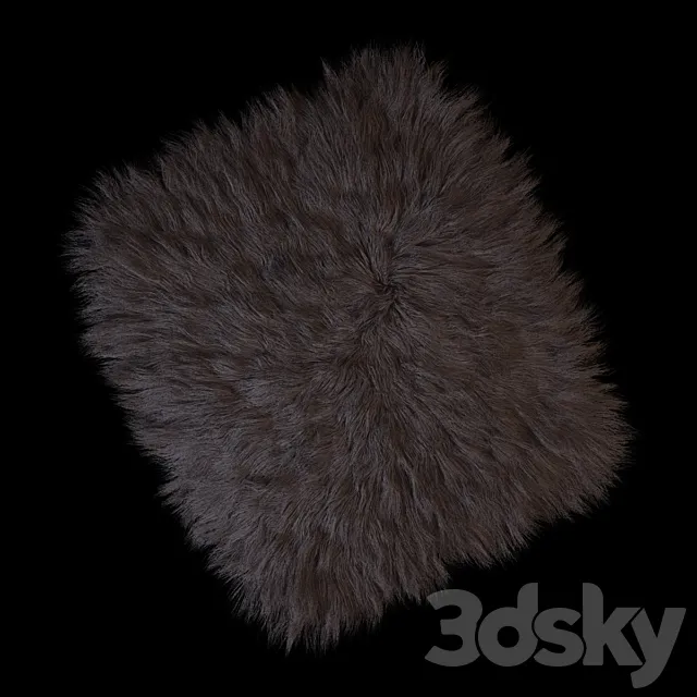 A carpet of sheep skins 3DSMax File