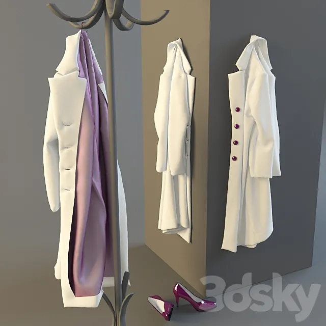 a coat on a hanger 3DSMax File