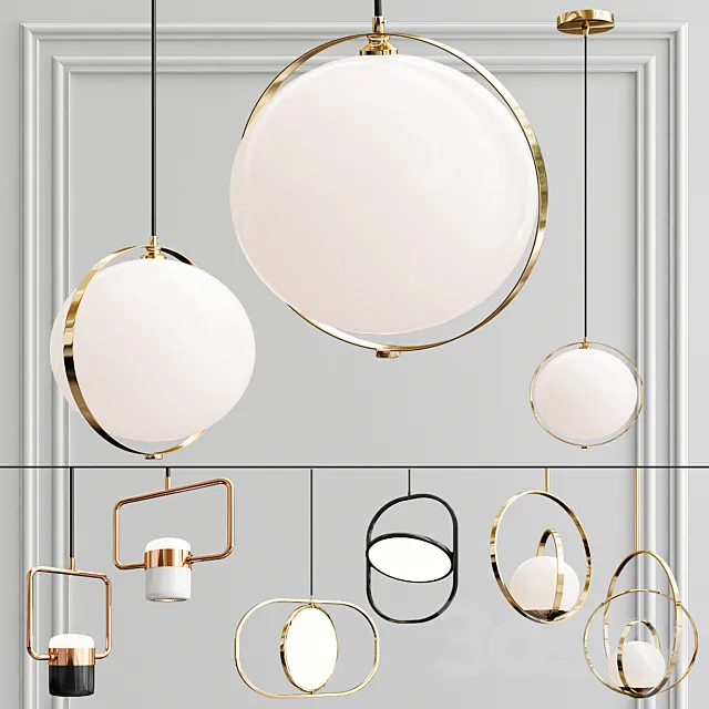 A collection of pendant lights. 3DSMax File