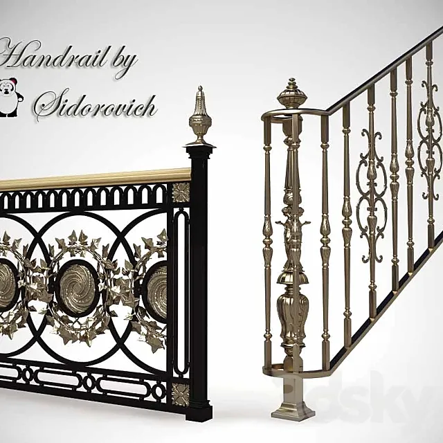 A Handrail 3DS Max Model