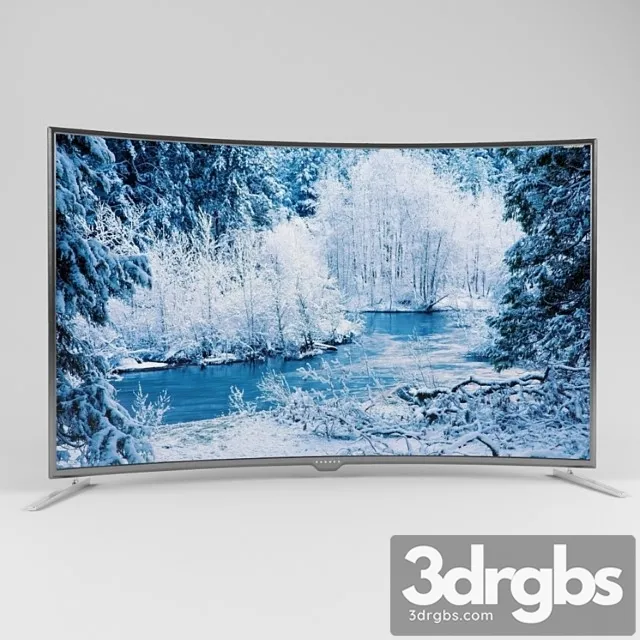 A huge tv with a curved screen 2500×1500