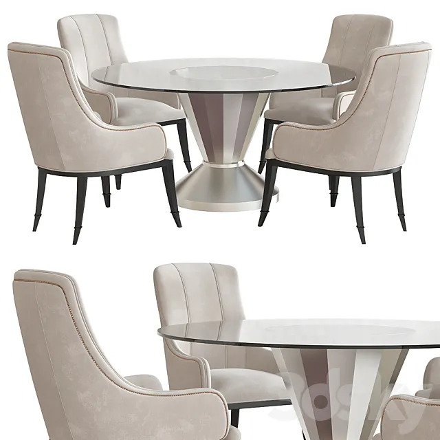 A la carte chair and table 3ds Max