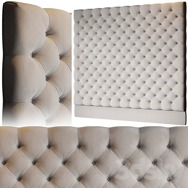 A Minimoon Cliveden Upholstered Headboard 3DS Max Model