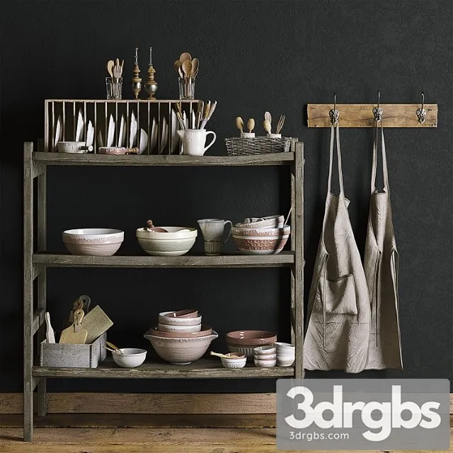 A rack of a pottery workshop. 3dsmax Download