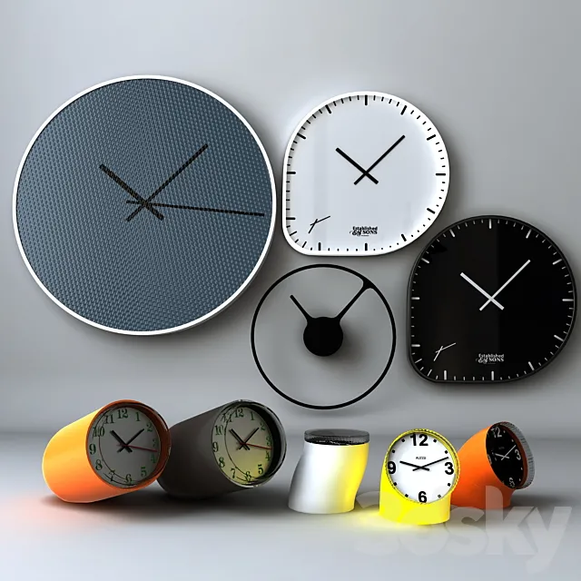 A selection of designer watches _ Clock set 3DSMax File