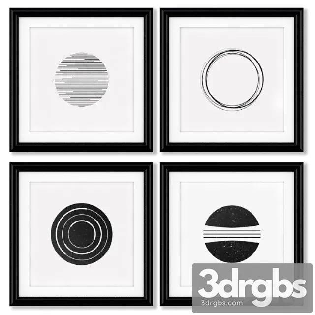 A Series Of Posters With Geometric Figures 3dsmax Download