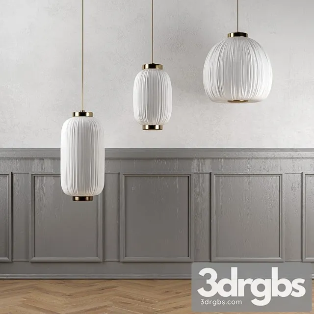 A set of bloomingville lamps with floor and walls 3dsmax Download