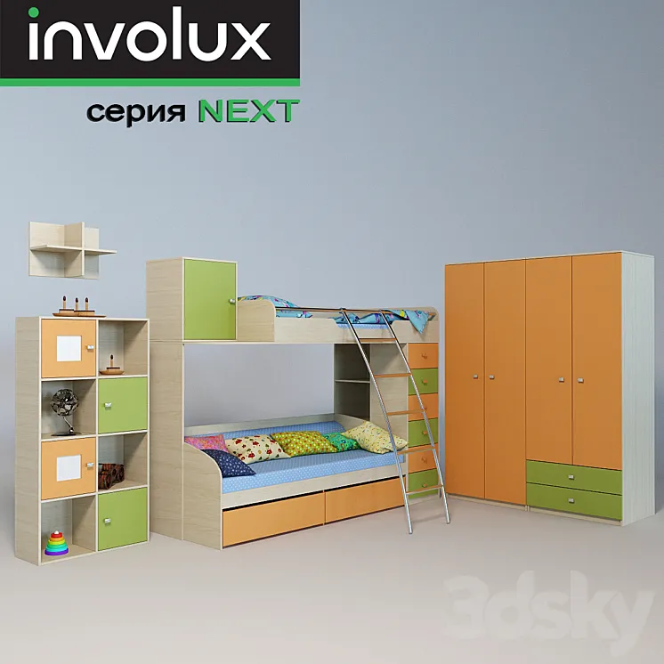 A set of children's furniture INVOLUX (series NEXT) 3DS Max