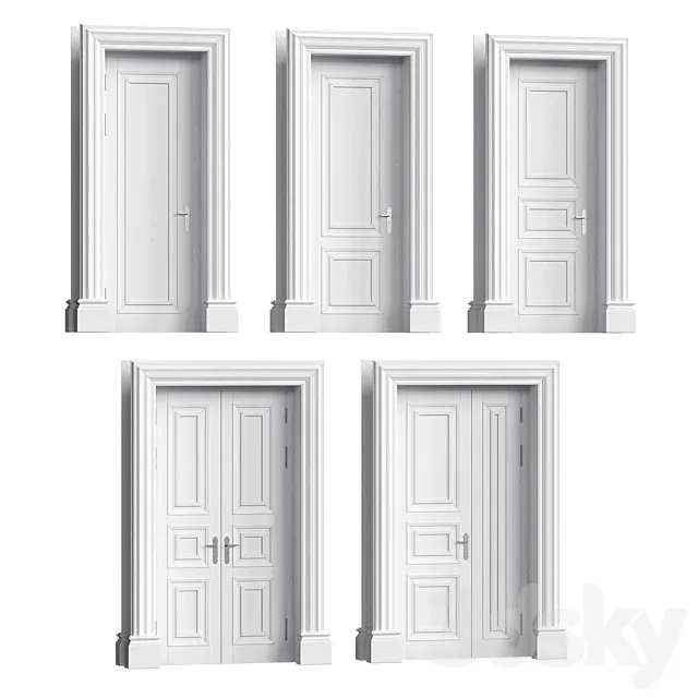 A set of classic doors 3ds Max