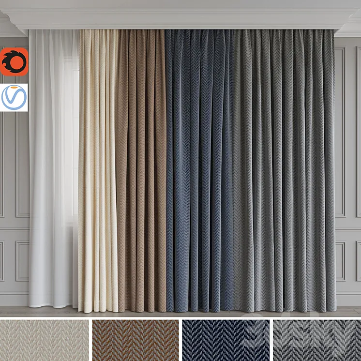 A set of curtains 5 3DS Max