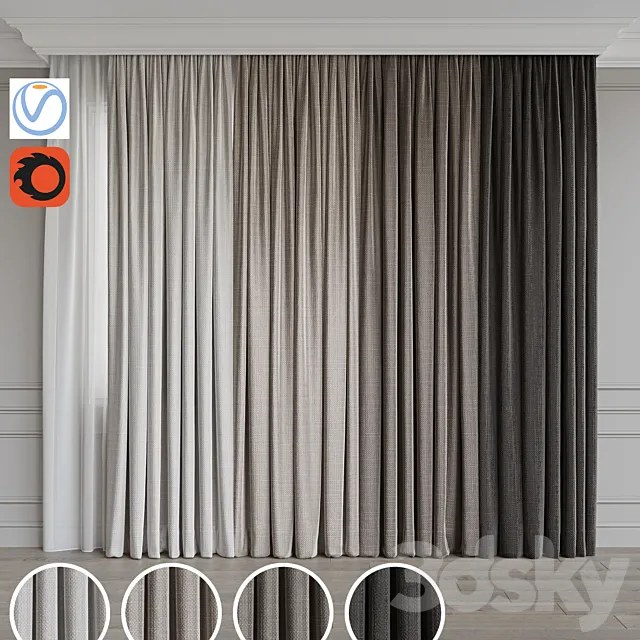 A set of curtains 75 3DS Max Model