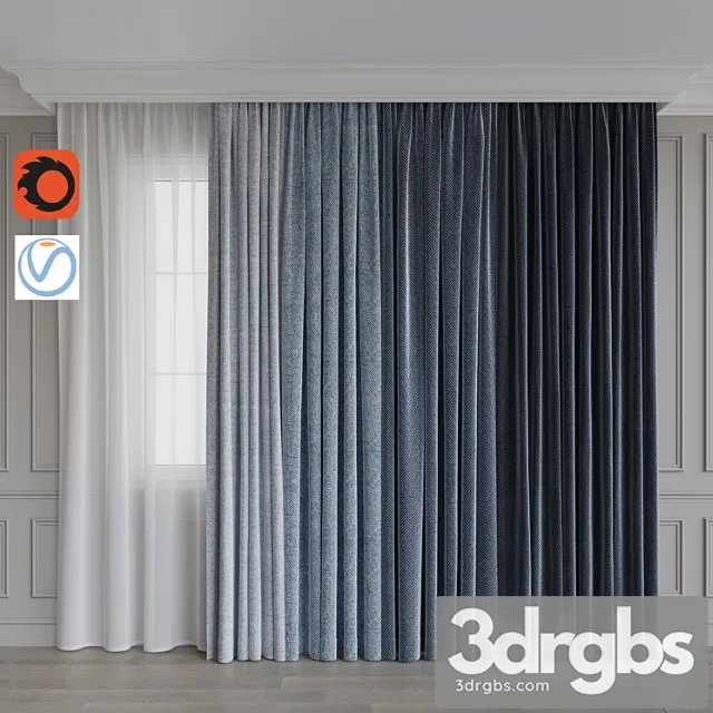 A set of curtains 8. blue gamma