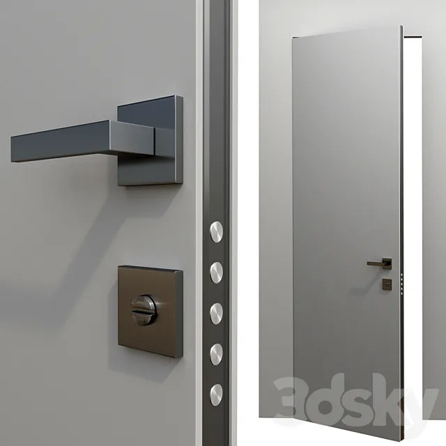 A set of doors with hidden hinges from Jaguar 3dsMax Model