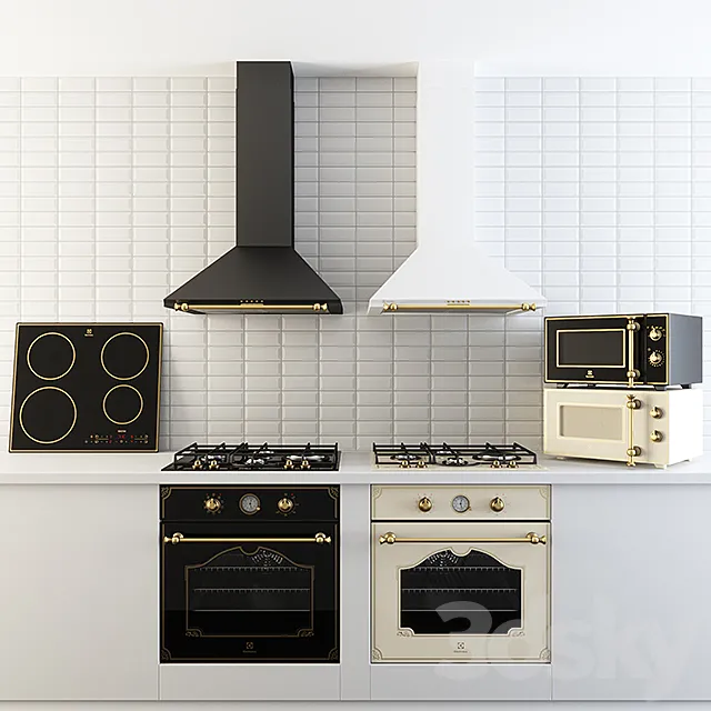A set of Electrolux kitchen appliances 3DSMax File
