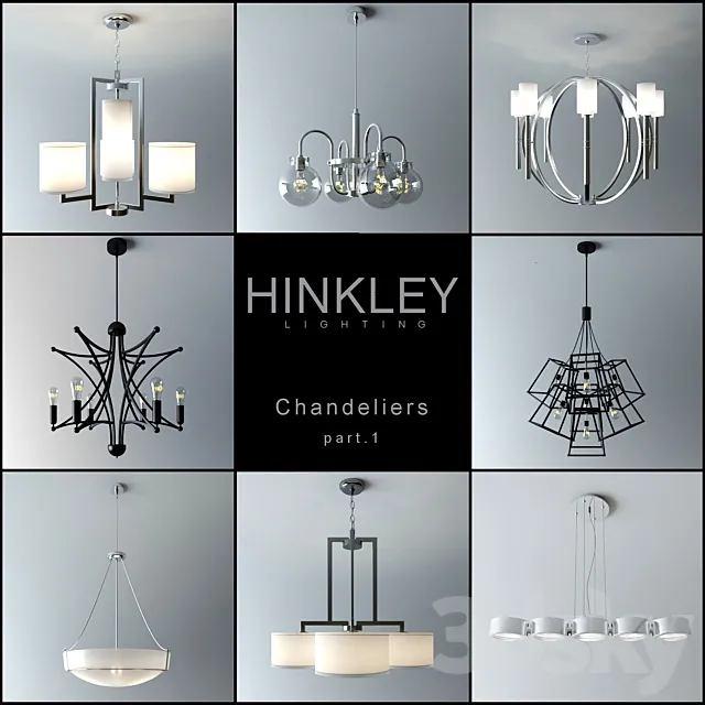 A set of fixtures Hinkley lighting. Part 1 3DSMax File