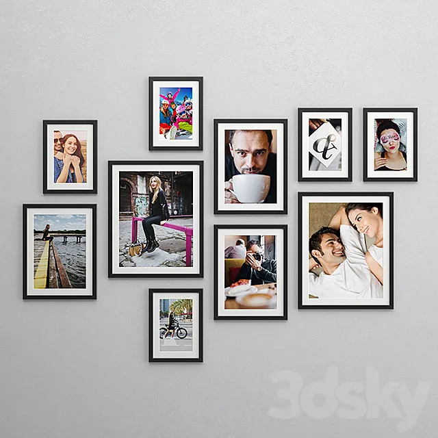 A set of frames IKEA VANKIVA (OL Family photos) 3DSMax File