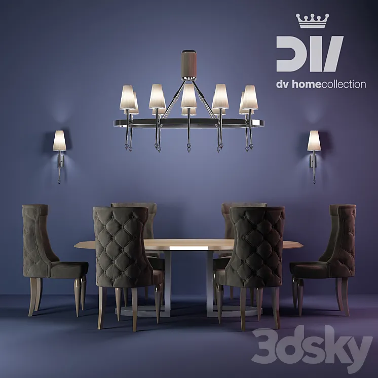 A set of furniture DV Home 3DS Max