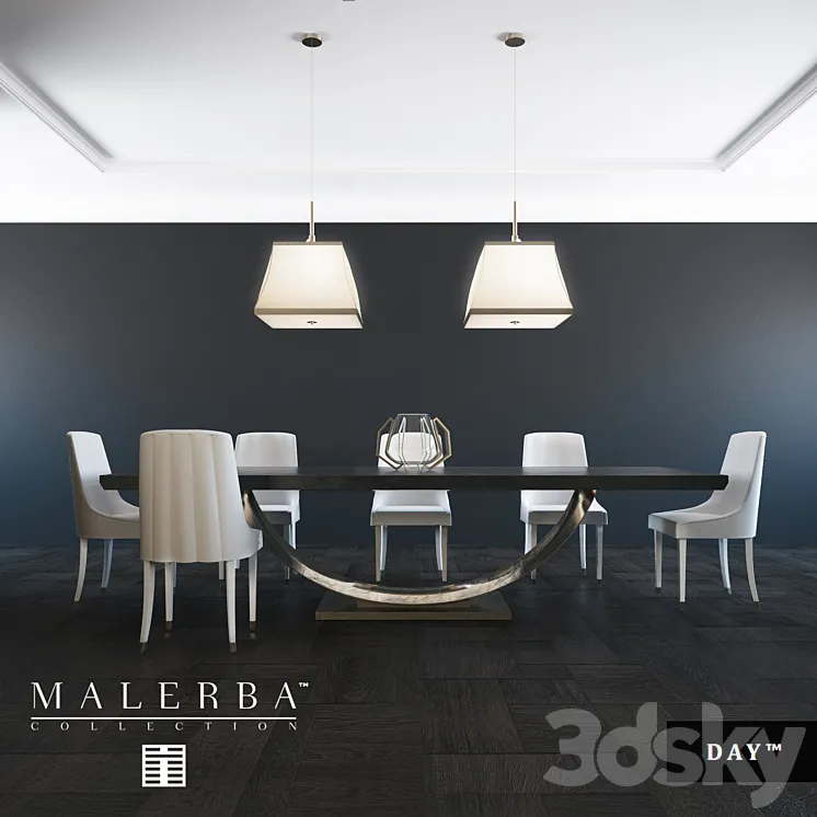 A set of furniture for the dining room MALERBA "DAY" 3DS Max