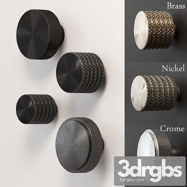 A set of furniture handles (buttons) 2 3dsmax Download
