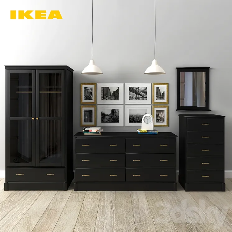 A set of furniture IKEA Undredal Soknedal Poffare virserum 3DS Max