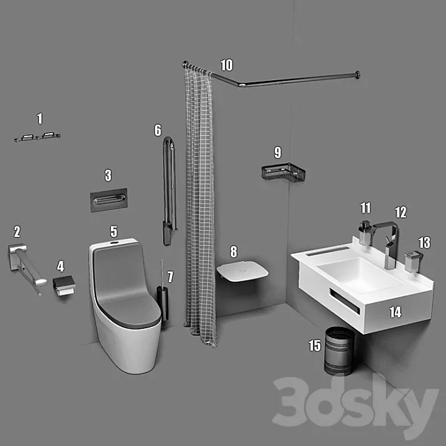 A set of items for SU 3ds Max