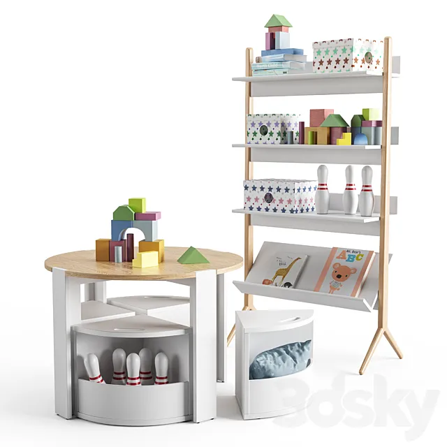 A set of items for the nursery from crate & kids 3DSMax File