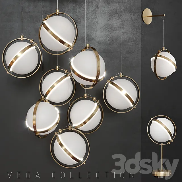 A set of lamps by Baroncelli_collection VEGA 3ds Max