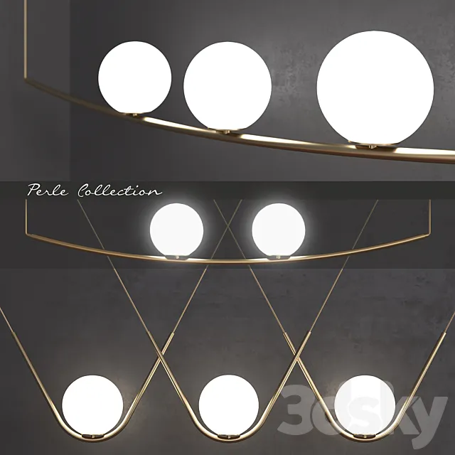 A set of lamps by Larose Guyon_ collection PERLE (for refilling) 3DS Max Model