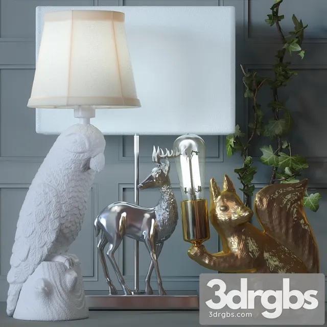 A set of lamps in the form of animals 3dsmax Download