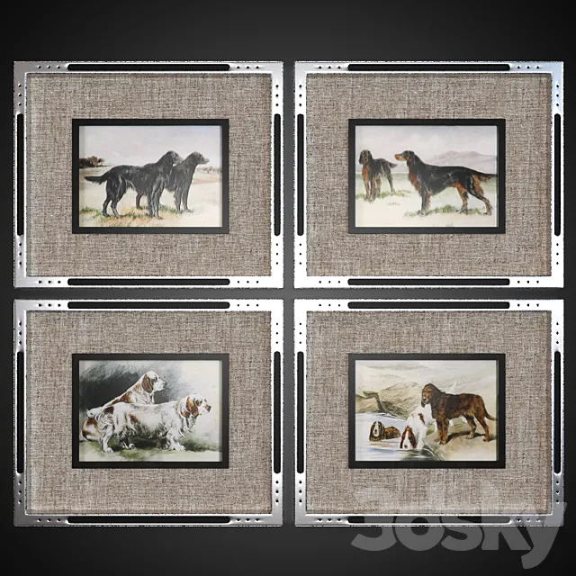 A set of pictures “Working Dogs” 3DSMax File