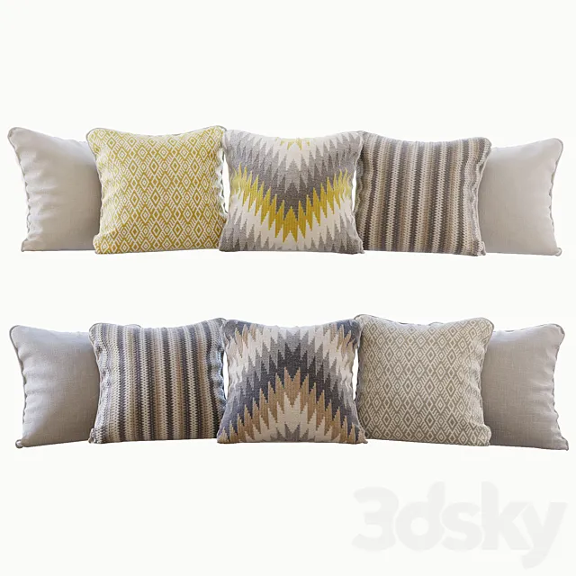 A set of pillows Romo 03 3ds Max