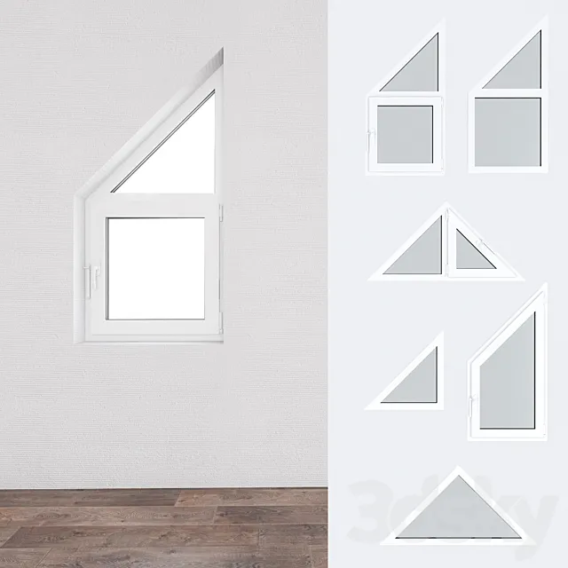 A set of plastic windows 11 3DS Max Model