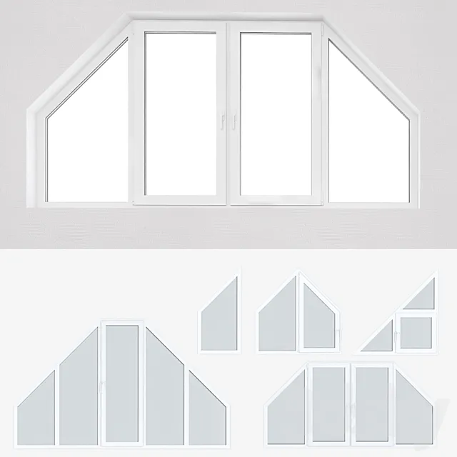 A set of plastic windows 13 3DS Max Model