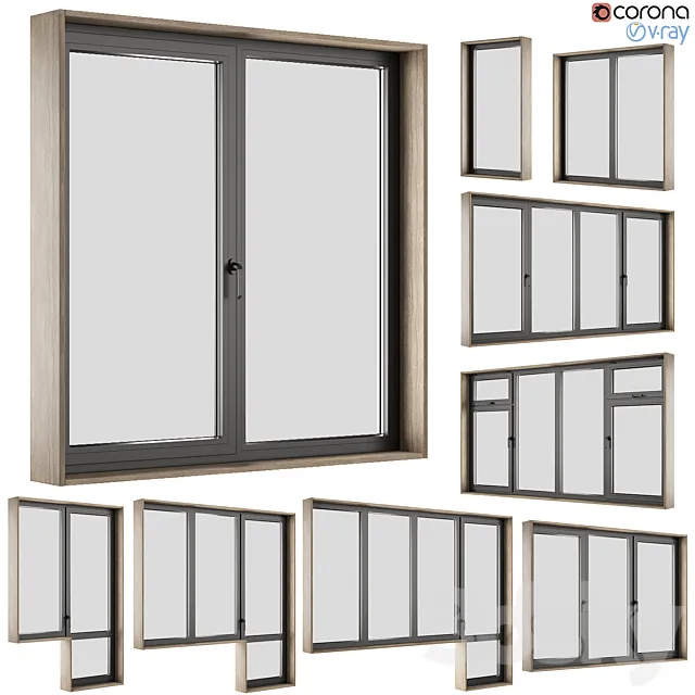 A set of plastic windows 3dsMax Model