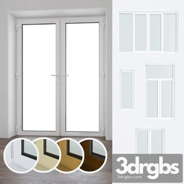 A set of plastic windows and doors 09 3dsmax Download