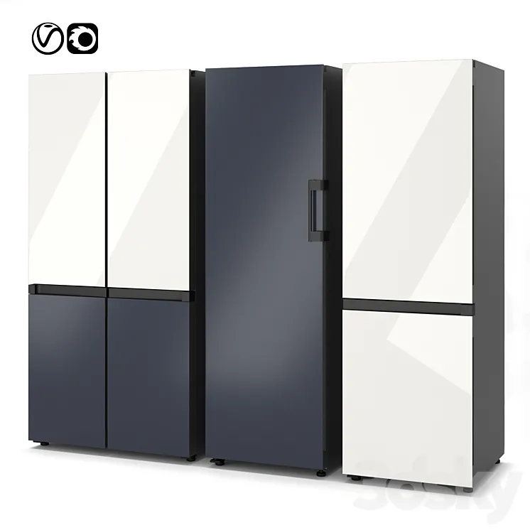 A set of refrigerators from Samsung 3DS Max Model