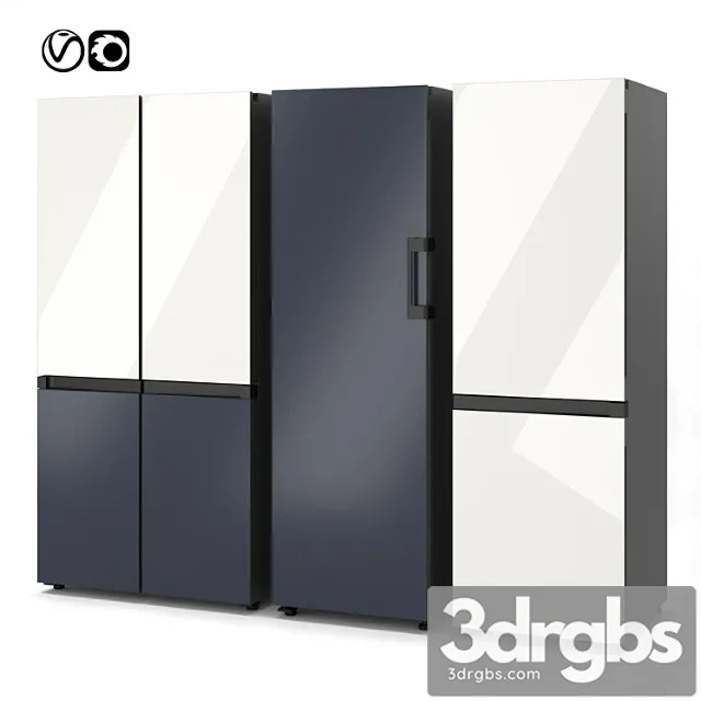 A set of refrigerators from samsung