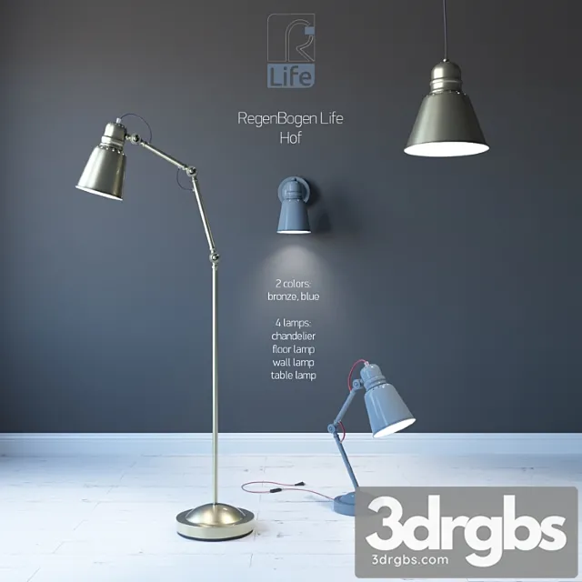 A set of Regenbogen Life lamps from the Hof 2 collection 3dsmax Download