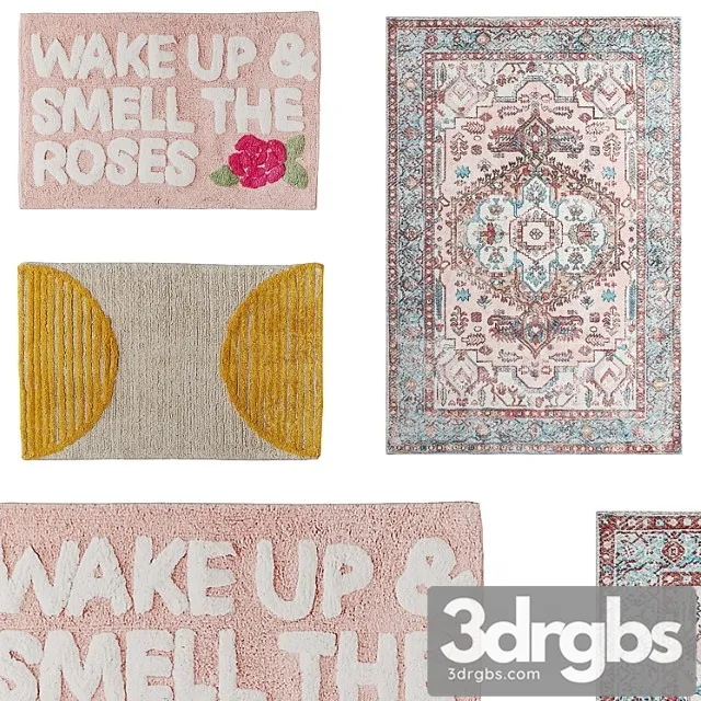 A Set Of Rugs For The Bathroom From Urban Outfitters 3 3dsmax Download