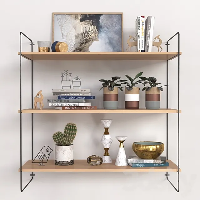 A set of shelves 3ds Max