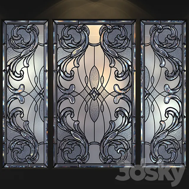 A set of stained glass. 3DS Max Model