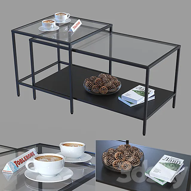 A set of tables IKEA Vits?. 3DSMax File